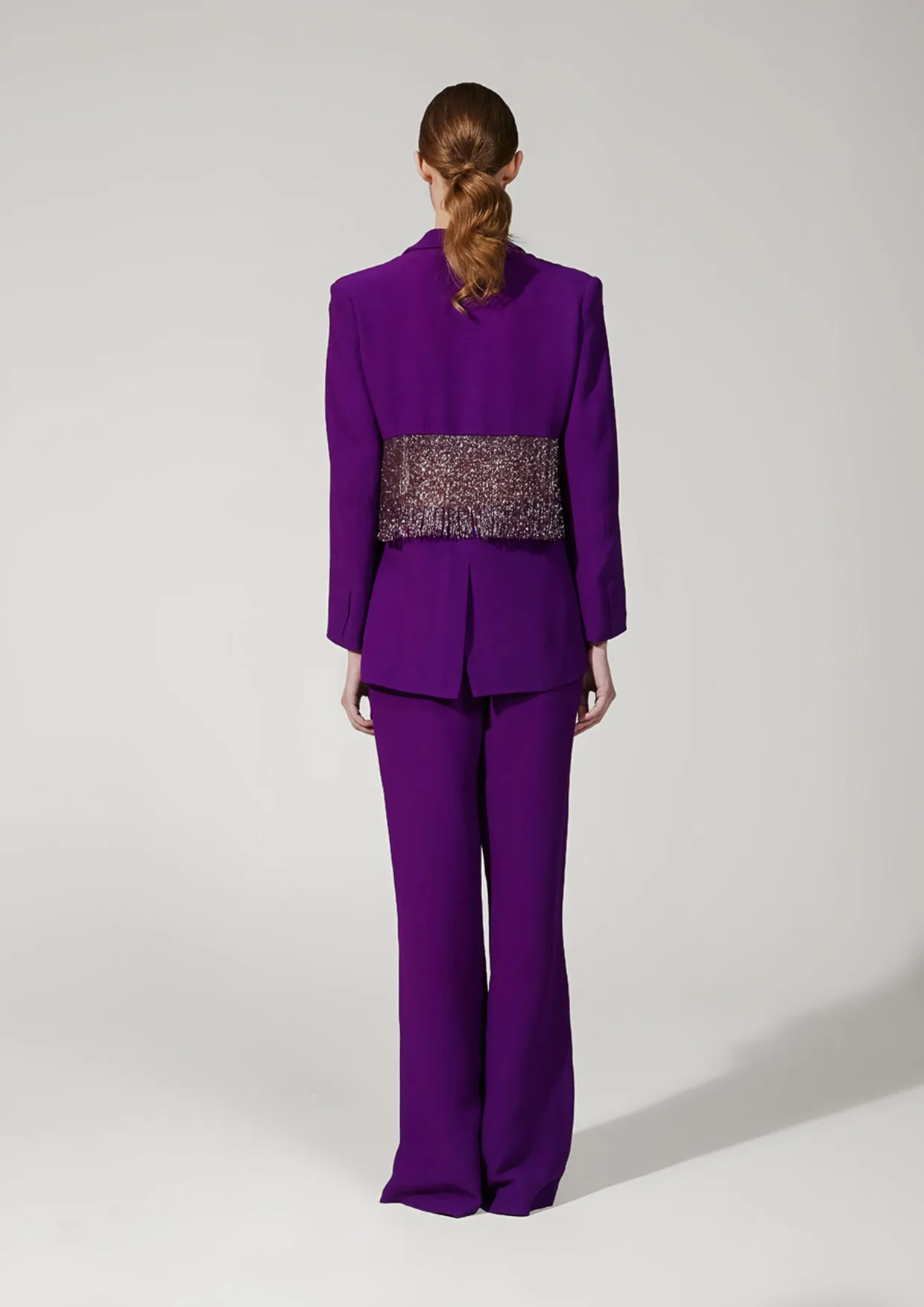 Mila Structured Flared Trousers