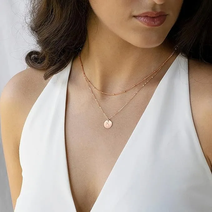 Minimal Initial Necklace | Custom Name Necklace | Dainty Letter Necklace | Mother Gifts | Bridesmaids Wedding Gift | Wife Anniversary | LN12 (G)
