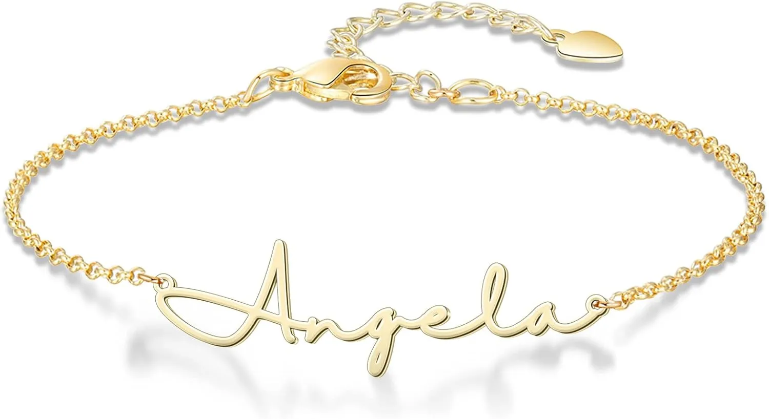 MissNaNa Personalized Name Bracelet for Women Nameplate Bracelet Custom Name Beach Anklet Adjustable Name Charm Bracelet Made with Any Names for Women Girls Children