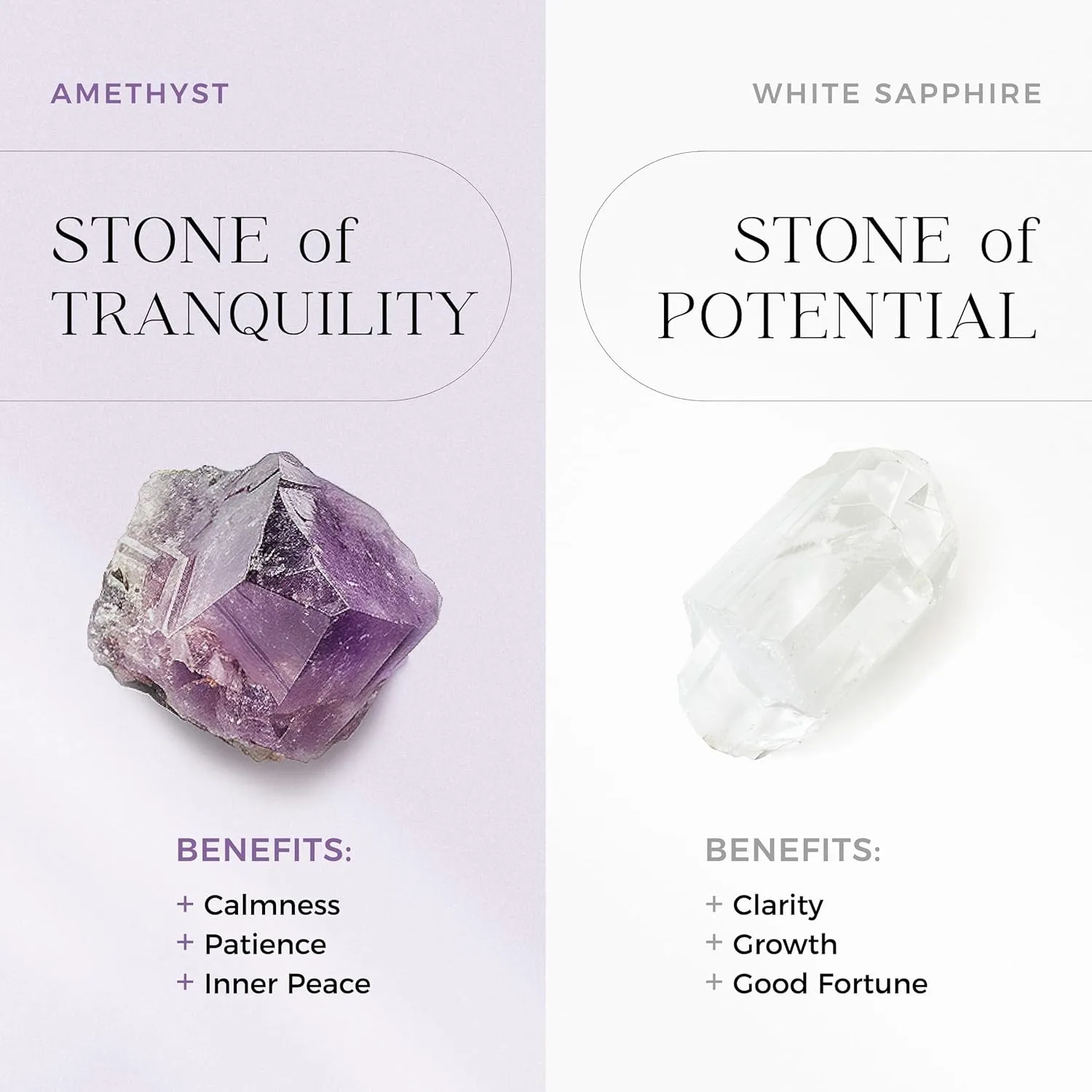 Moon Magic - Authentic Moonstone, Black Obsidian, Amethyst, Aquamarine Ring - Flow/Real 925 Sterling Silver - 18k Rose and Yellow Gold Raw Crystal Rings for Women/Genuine Gemstone Jewelry