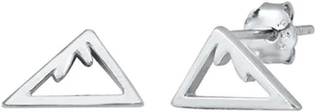 Mountain Faith Stud Earrings in Sterling Silver
