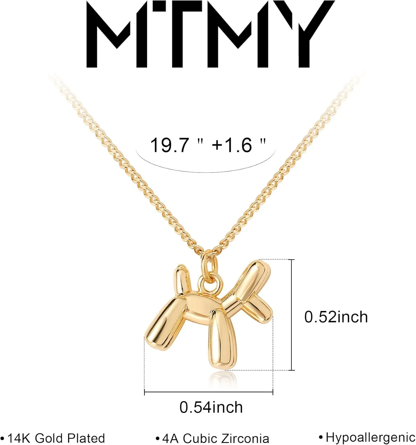 MTMY Gold Pendant Necklace for Women 14K Gold Plated Snake/Butterfly/Bee/Hummingbird Animal Necklace Dainty Necklace Simple Delicate Jewelry