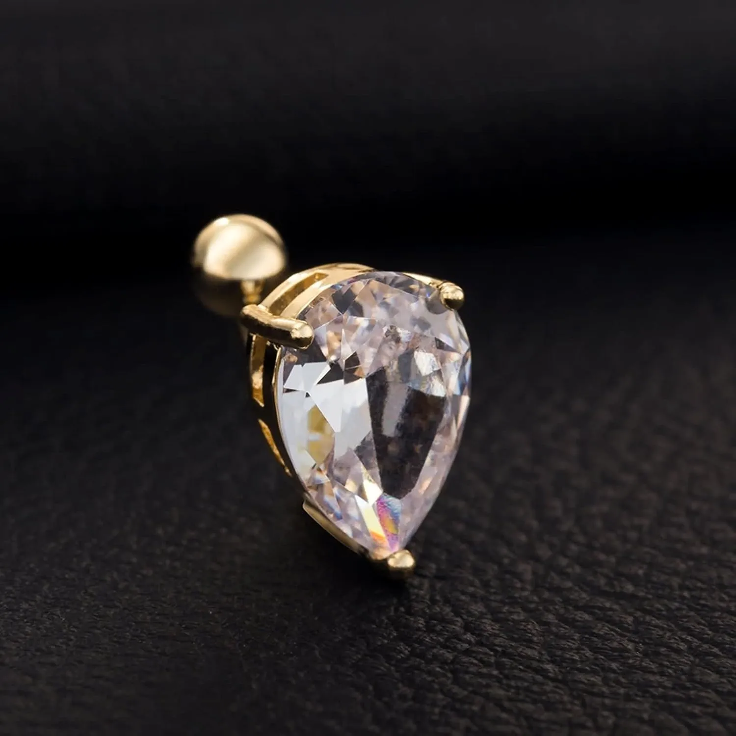 Navel Piercing Jewelry Pregnancy, Titanium Belly Button Rings Navel Ring Body Teardrop Cubic Zirconia Unique Gifts for Women