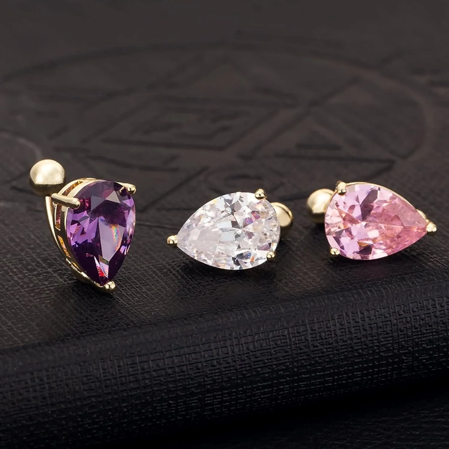 Navel Piercing Jewelry Pregnancy, Titanium Belly Button Rings Navel Ring Body Teardrop Cubic Zirconia Unique Gifts for Women
