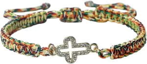 New 2025 Unisex Charm Crystal Cross Bracelets Lucky Black Red Rope Handmade String Bracelet Women Men Prayer Bangles Couple Faith Jewelry Gifts Fashion Trendy Accessories Creative Gift For And