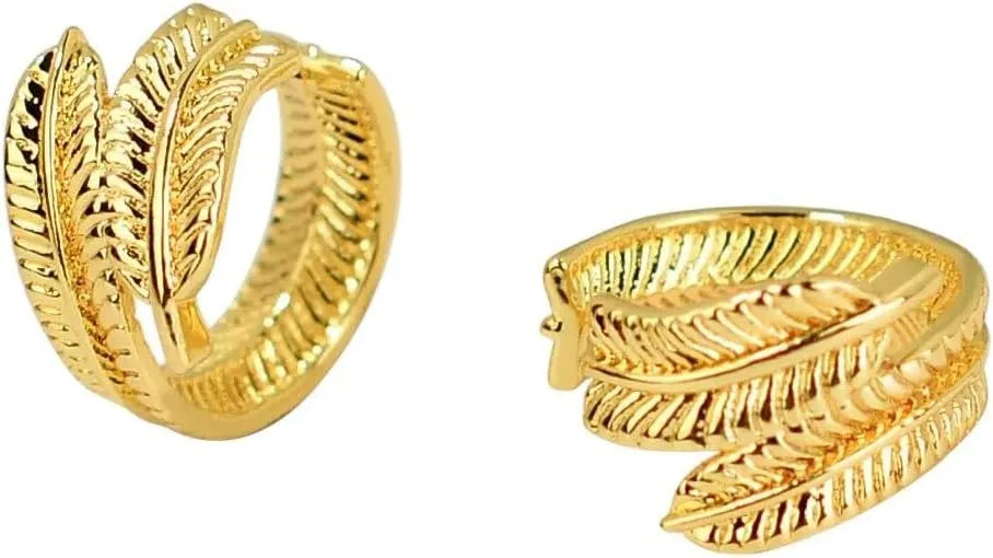 New 2025 Unisex Delicate Cute Geometry Leaf Clip Earrings Female Buckle Ear Cuff No Piercings Cartilage For Women Fashion Jewelry Findings Trendy Accessories Creative Gift For Women And Men