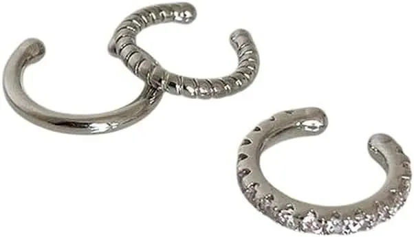 New 2025 Unisex Fashion Delicate Zircon Cute Clip Earrings Buckle Ear Cuff No Piercings Cartilage For Women Trendy Jewelry Findings Gifts Accessories Creative Gift For Women And Men
