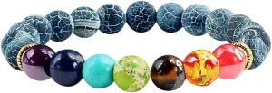 New 2025 Unisex Natural Stone Tiger Eye 7 Bracelets&Bangles Yoga Balance Beads Buddha Prayer Elastic Bracelet Men Pulseira Masculina Jewelry Fashion Accessories Creative For Women And Men Men
