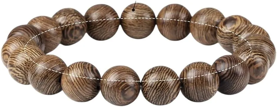 New 2026 Unisex 6 8 10 12Mm Wooden Bead Bracelet Original Wing Wood Stretch Bangles Vingate Tibetan Buddhist Rosary Prayer Jewelry For Women Men Decoration Luxury Trendy For Women And Men