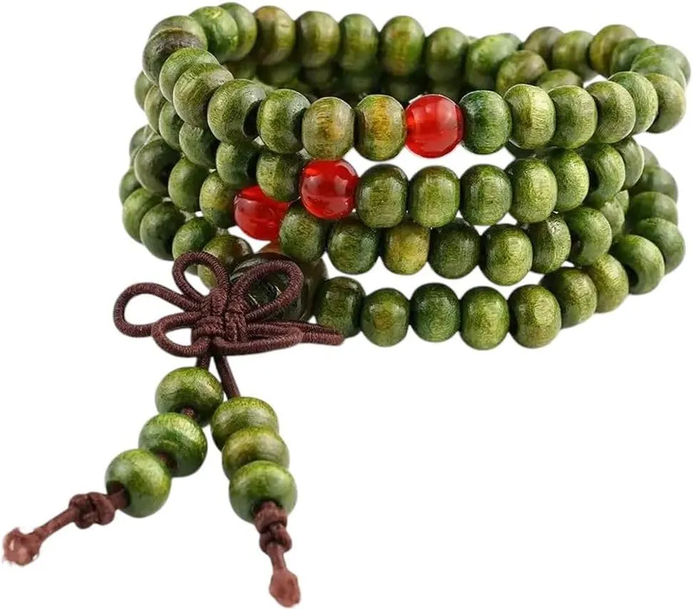 New 2026 Unisex Stainles Stell 6Mm Natural Sandalwood Bracelets&Bangles For Women Buddhist Buddha Wood Prayer Bead Mala Unisex Men Jewelry Fashion Trendy Accessories Creative Gift For Women And Men