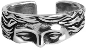 OIDIMS Vintage Venus Half Face Ring For Women Men Adjustable Personalized Open Wrap Knuckle Finger Band Rings Thumb Fashion Unique Jewelry Gift