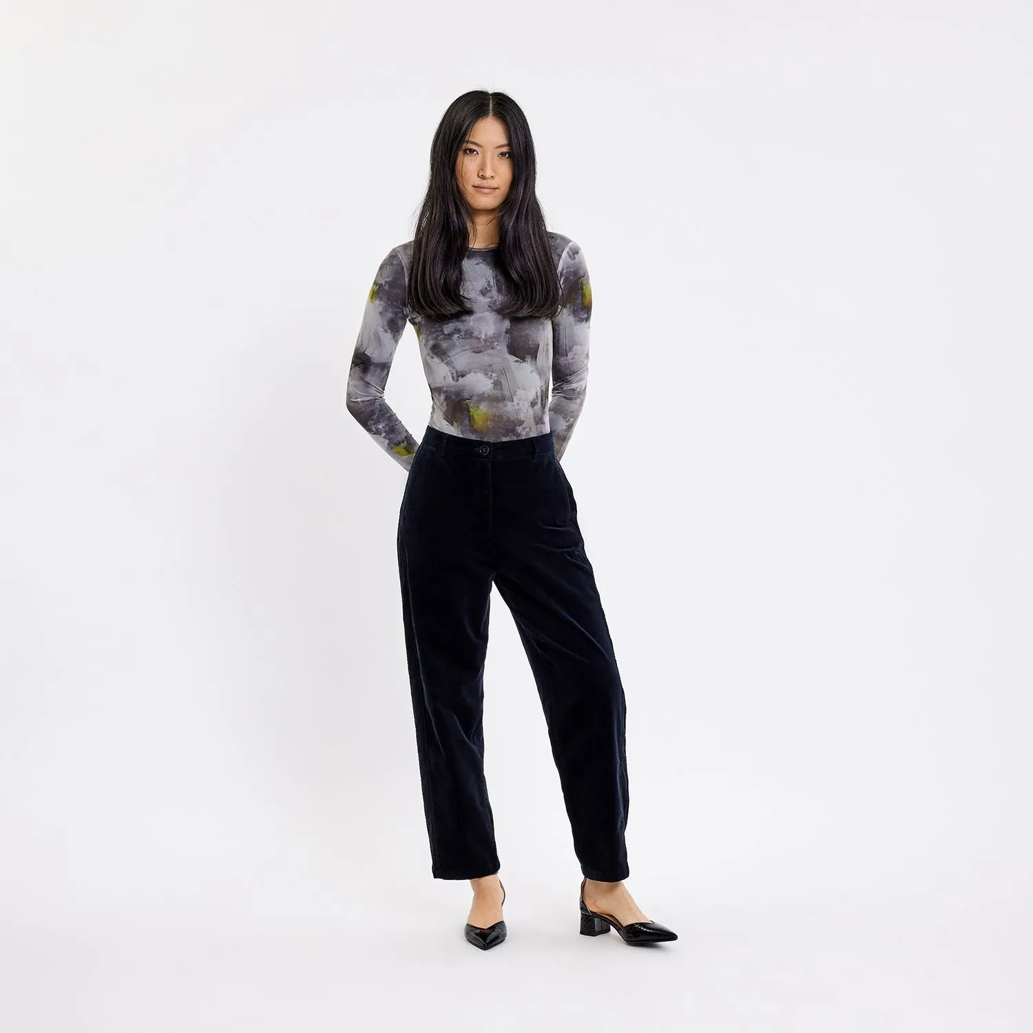 OlgaFV Ankle 618 Black Fine Corduroy