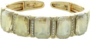 Olivia Welles Penelope Cuff Bracelets for Women, Sparkly Gold Plated Crystal Rhinestone Bracelet for Women Fashion Jewelry on Any Occasion