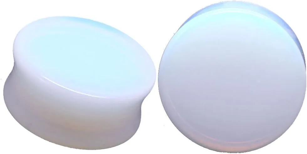 Opalite Organic Stone Ear Plugs Gauges Sold in Pairs