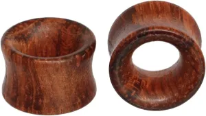 Organic Wood Double Flare Hollow Flesh Tunnel Plug Ear Stretching Kit Gauge 8mm to 20mm