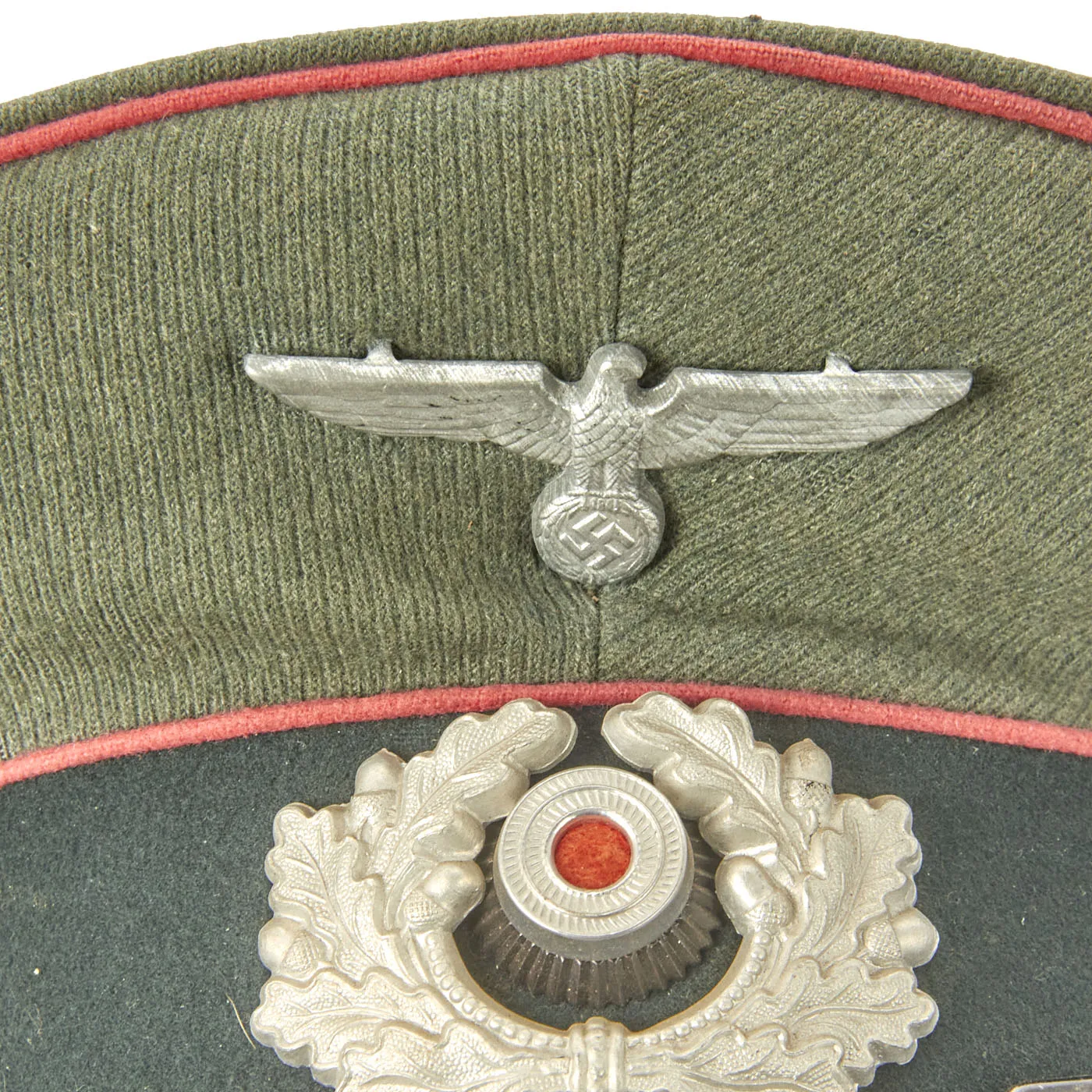 Original German WWII Heer Panzer EM & NCO Schirmmütze Visor Cap - size 57 1/2