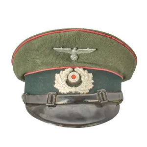 Original German WWII Heer Panzer EM & NCO Schirmmütze Visor Cap - size 57 1/2