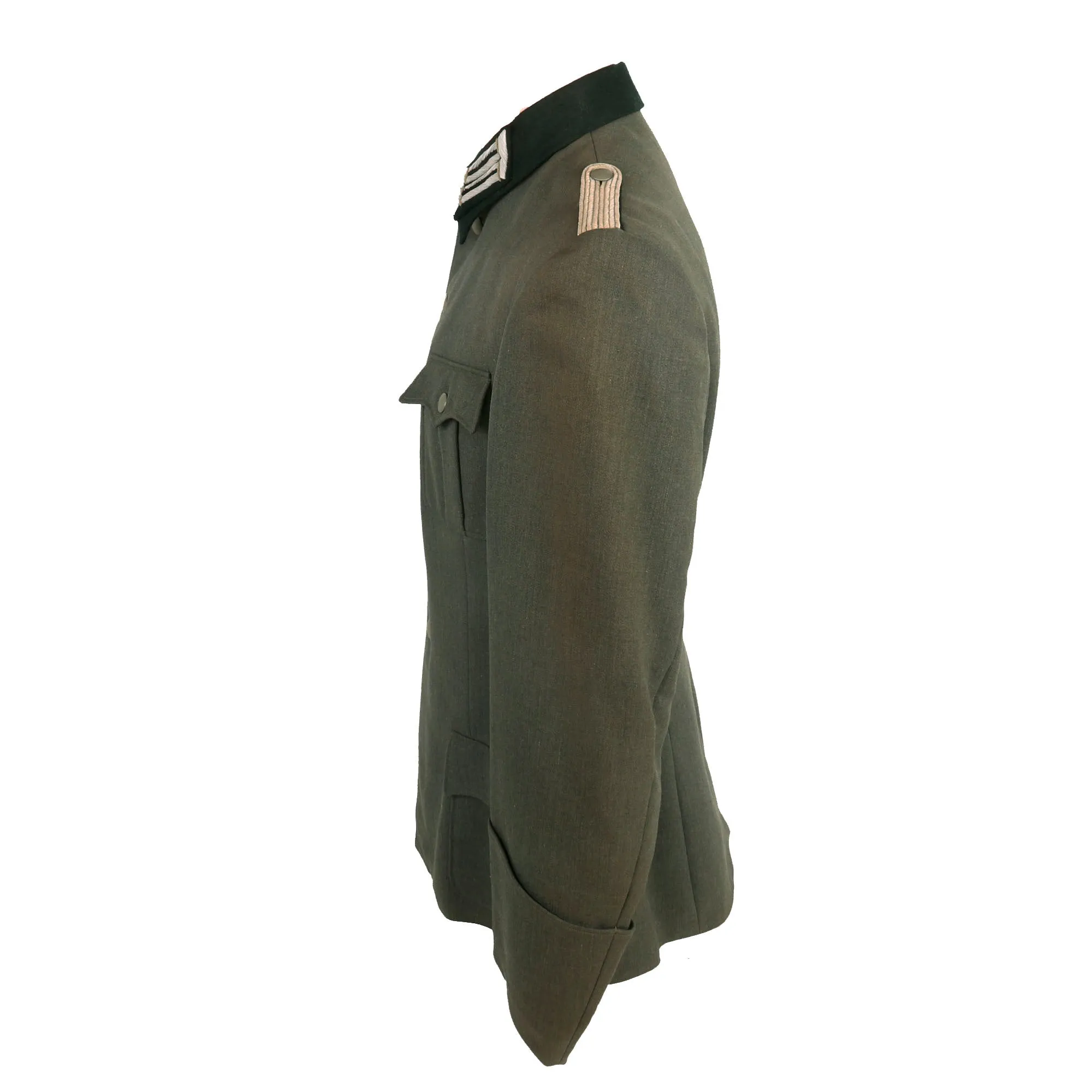 Original German WWII Heer Pioneer Combat Engineer Leutnant Officer's M36 Field Uniform Tunic with Trousers