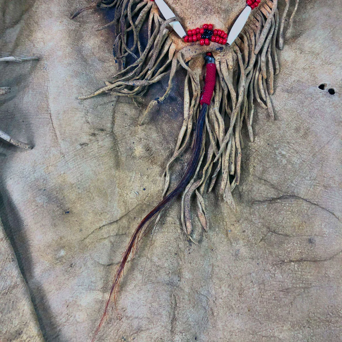 Original Late 1800s Great Plains Native American Buckskin Clothing Set w/ Rifle Sheath