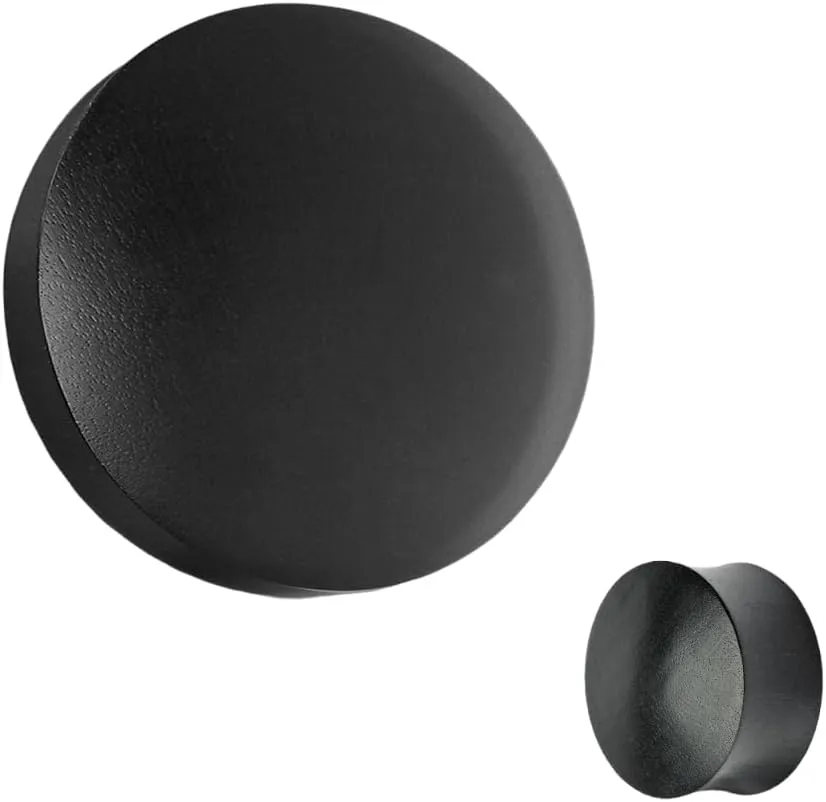 Pair (2PCS) BLACK ARENG WOOD PLUGS Double Flare Gauges Organic Ear Tunnels 9307