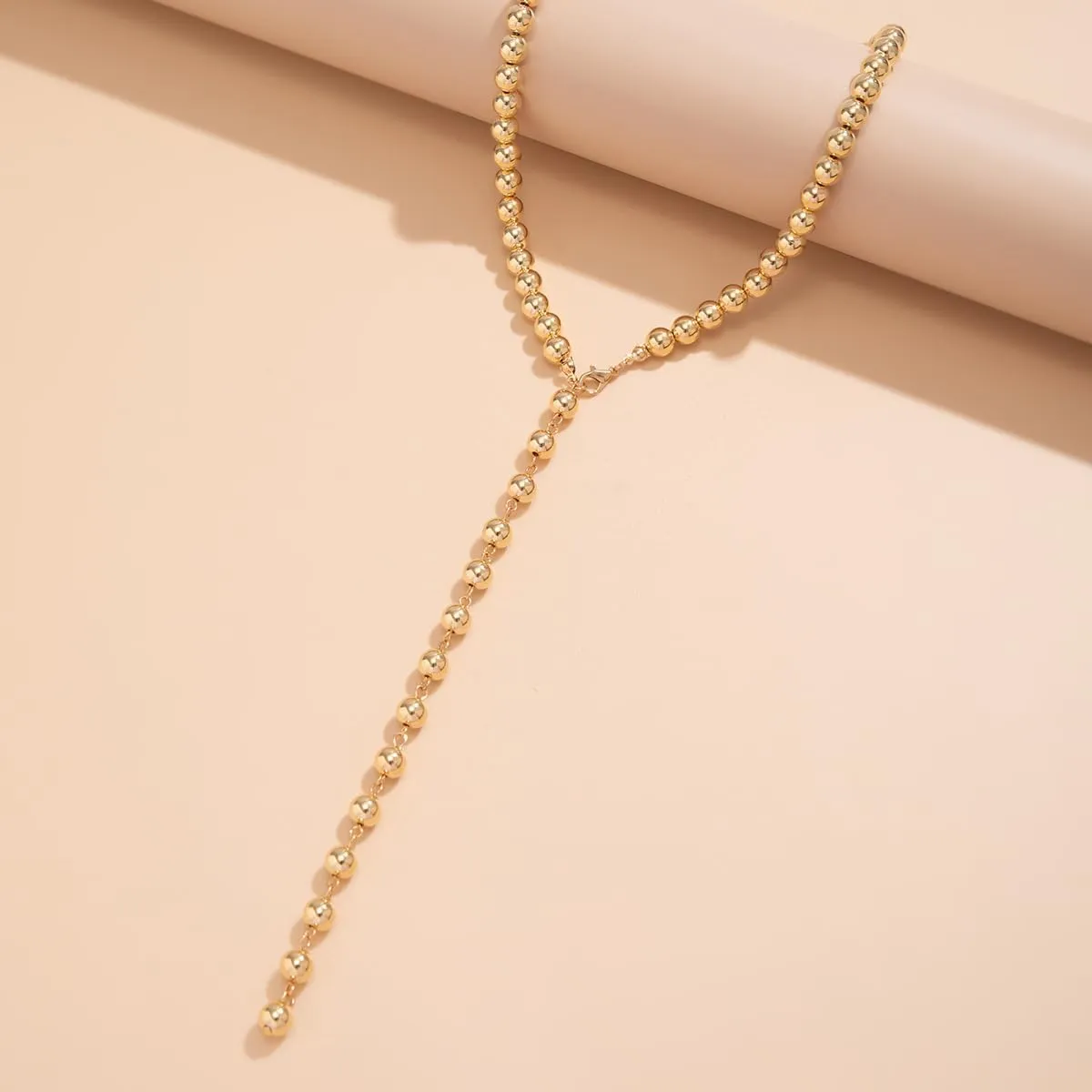Pearl Y Lariat Necklace for Women - Long Bead Necklaces, Adjustable Drop Necklace, Trendy Fashion Jewelry
