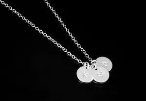Personalized 14k Gold Fill Initial Necklace, Gift for Mom - Girlfriend - Sister - Little Girl, Small Disc Jewelry, Letter Jewelry, Engraved Kids Keepsake Pendant Necklace, Minimal Hanging Present Wife