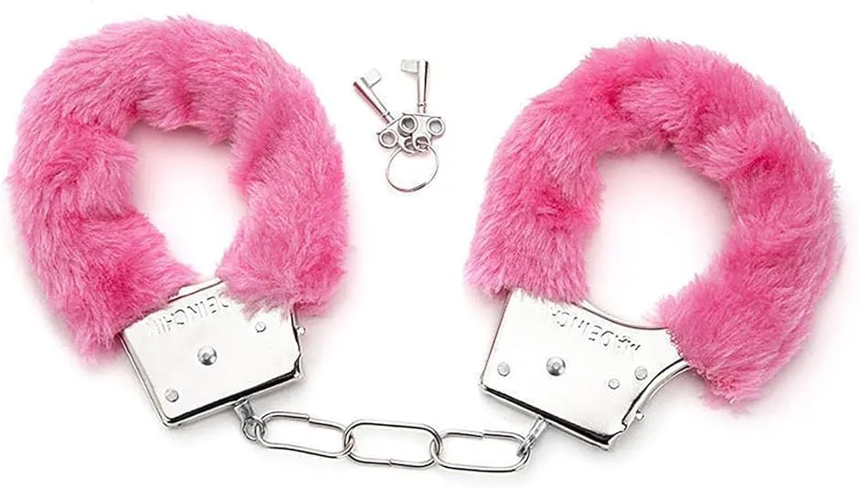 Pink Couple Bracelet for Women Black Fluffy Bracelet Statement Cuff Ankle Bracelets Adjustable Binding Cuff Bracelets Delicate Cosplay Prop Jewelry Accessories