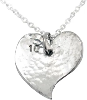 Pirantin 10th Year Anniversary Heart Necklace - Traditional Tin 10th Anniversary Idea