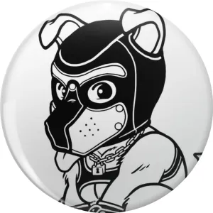 PLAYFUL PUPPY - BLACK LINEART - BEARZOO SERIES Lapel Pin Cute Brooch Pins Badges