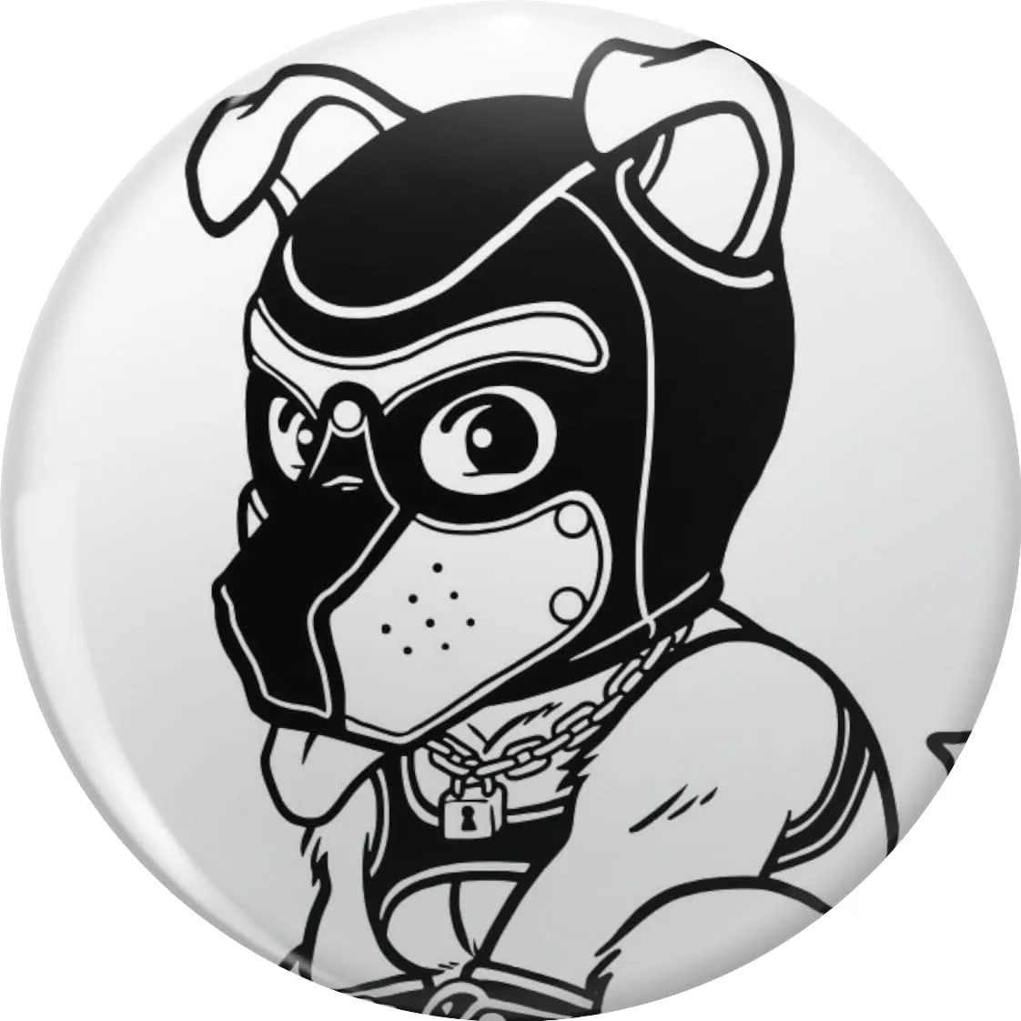 PLAYFUL PUPPY - BLACK LINEART - BEARZOO SERIES Lapel Pin Cute Brooch Pins Badges