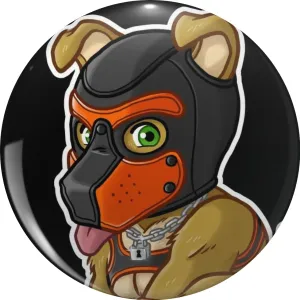 PLAYFUL PUPPY - ORANGE MASK - BEARZOO SERIES Lapel Pin Cute Brooch Pins Badges