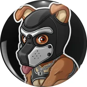 PLAYFUL PUPPY - WHITE MASK - BEARZOO SERIES Lapel Pin Cute Brooch Pins Badges