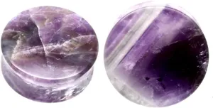 Purple Amethyst Organic Stone Ear Plugs Gauges