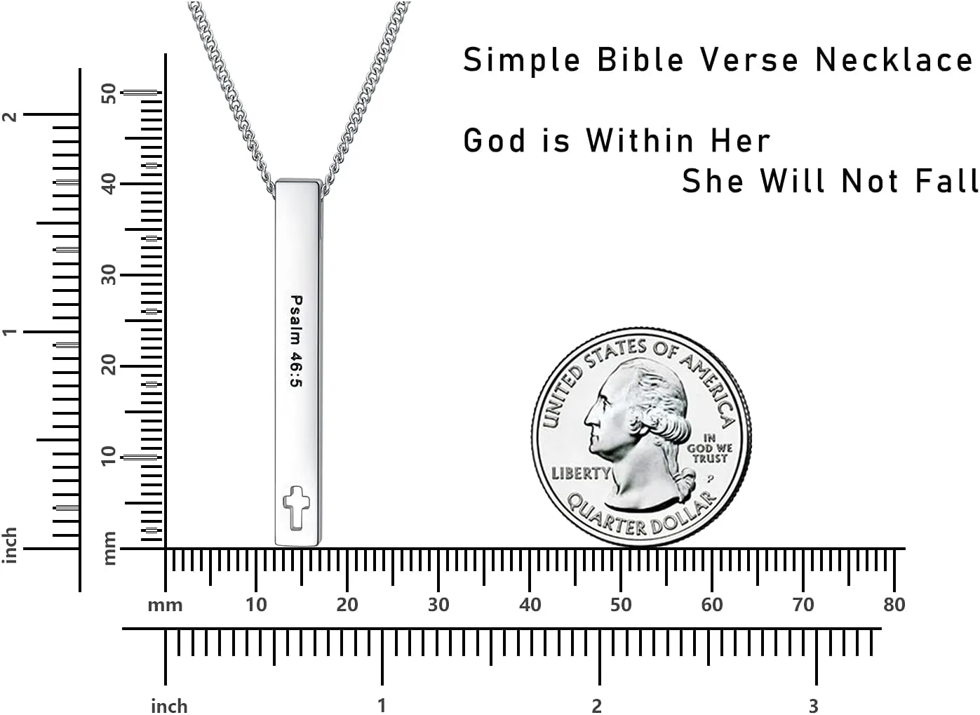 Rnivida Christian Bible Verse Bar Necklaces for Women, Religious Faith Inspirational Birthday Jewelry Gift