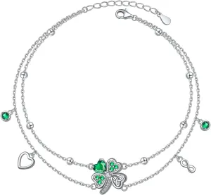 S925 Sterling Silver Anklets Adjustable Beach Foot Ankle Bracelet Jewelry Gifts For Women Girls