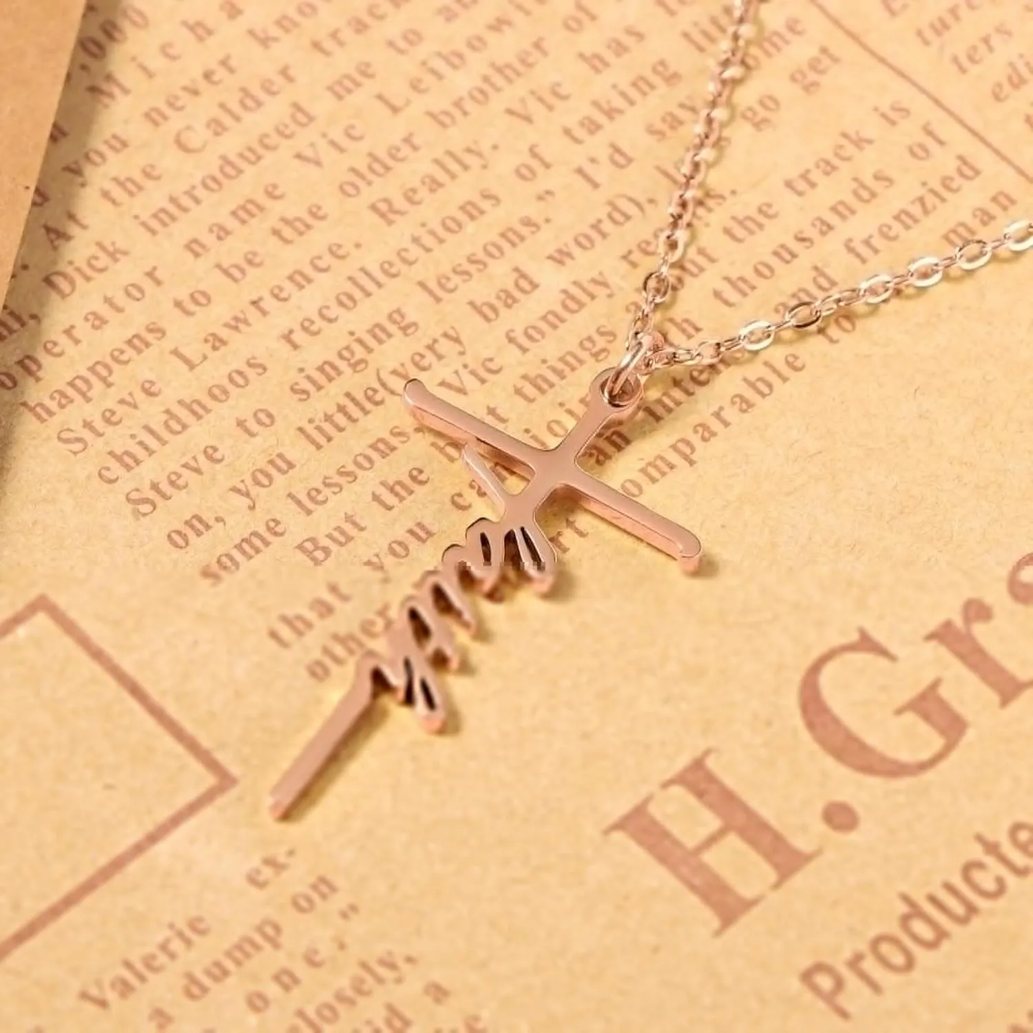 SANNYRA Faith Necklace for Women - Cross Grace Bestie Grace Hope Necklaces for Womens - 14K Gold Silver Plated Inspirational Pendant Gift for Her