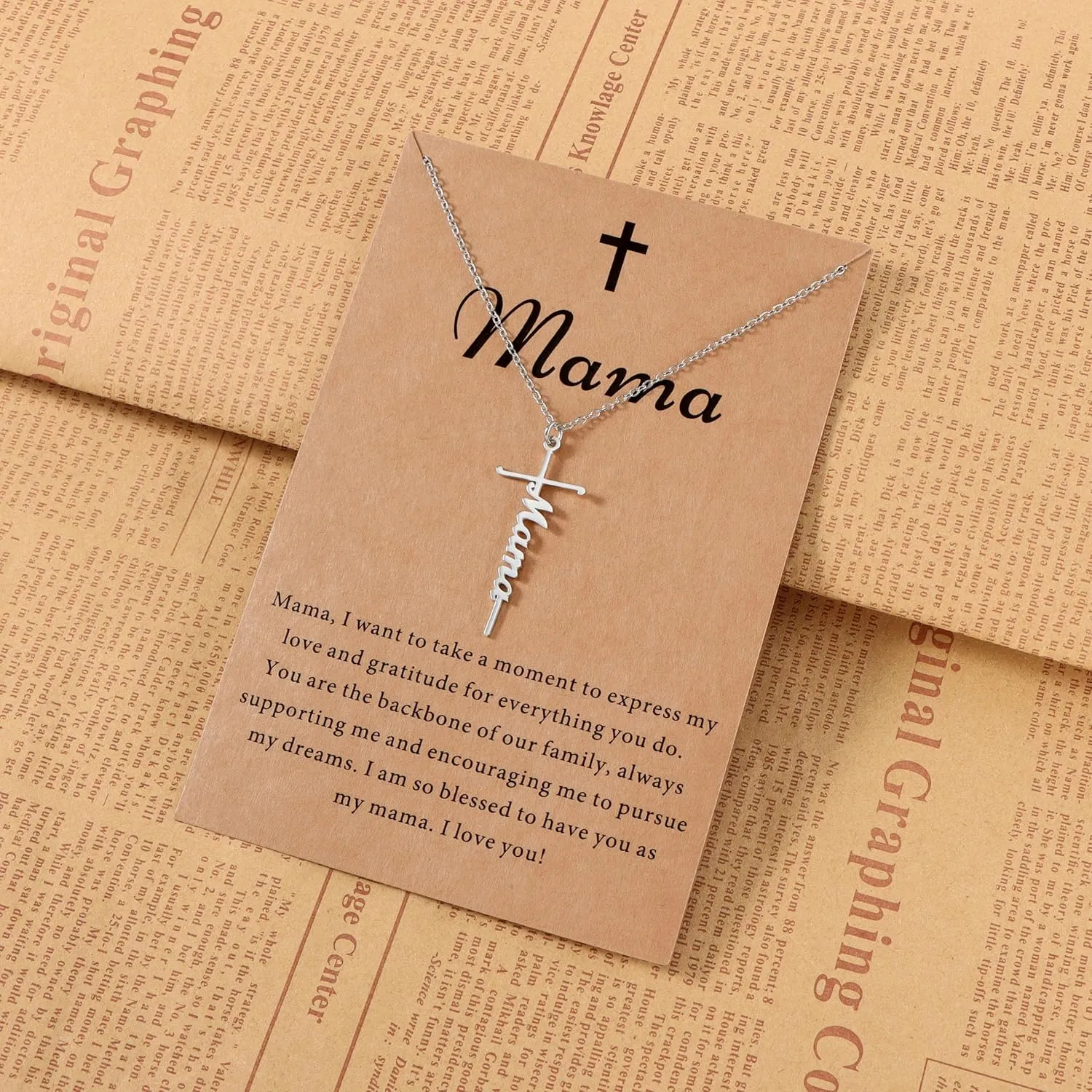 SANNYRA Faith Necklace for Women - Cross Grace Bestie Grace Hope Necklaces for Womens - 14K Gold Silver Plated Inspirational Pendant Gift for Her