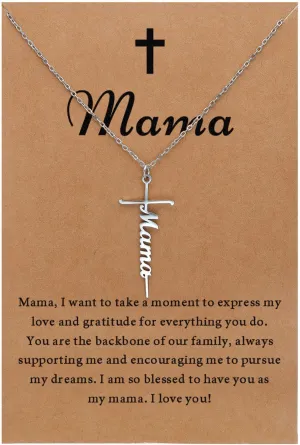 SANNYRA Faith Necklace for Women - Cross Grace Bestie Grace Hope Necklaces for Womens - 14K Gold Silver Plated Inspirational Pendant Gift for Her
