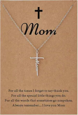 SANNYRA Faith Necklace for Women - Cross Grace Bestie Grace Hope Necklaces for Womens - 14K Gold Silver Plated Inspirational Pendant Gift for Her