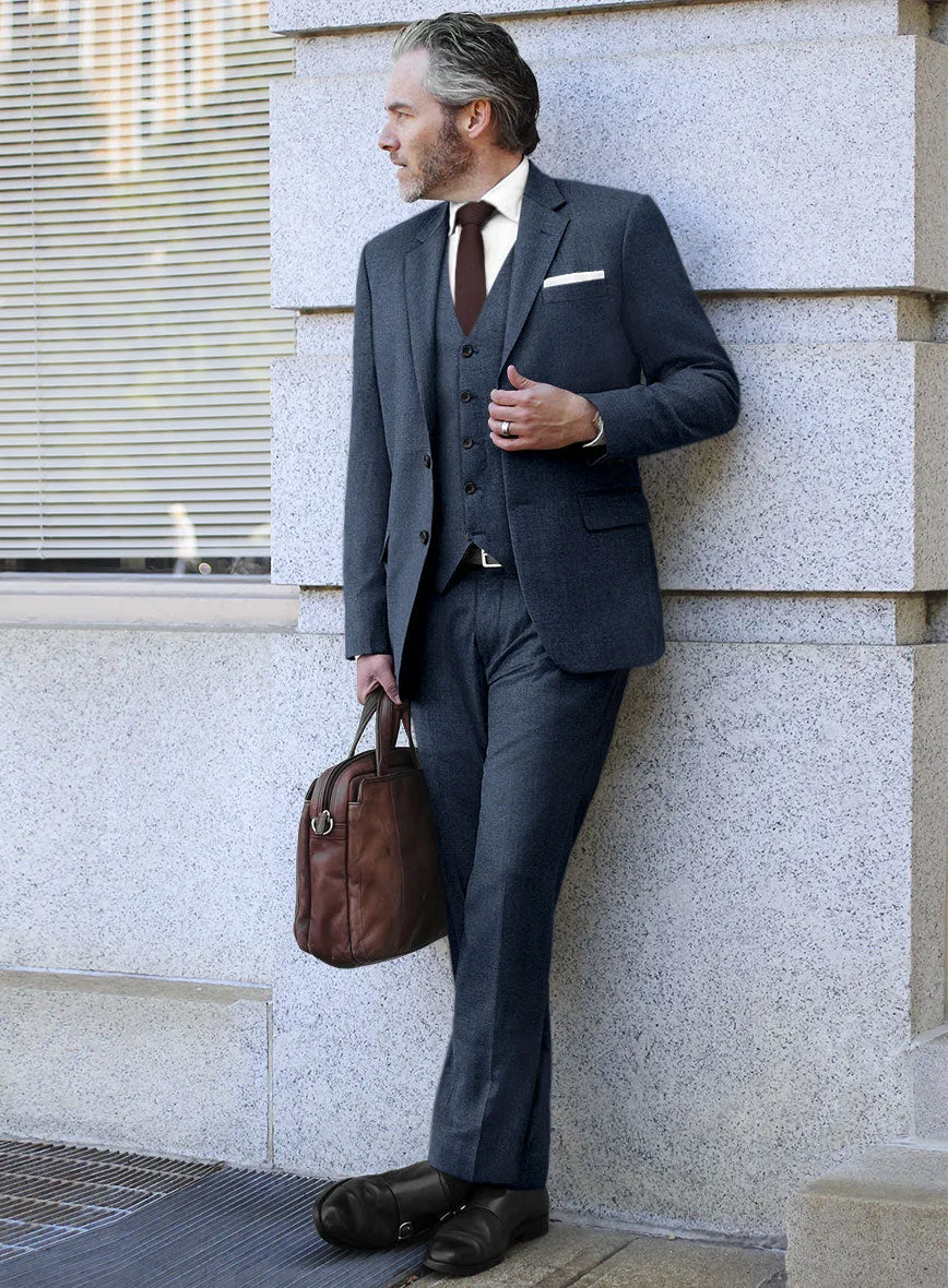 Scabal Nile Blue Wool Suit