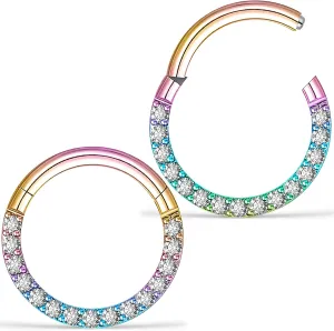 Septum Hoop Rings Piercing Jewelry 16g 8/10mm Daith Helix Earrings for Women Men Hypoallergenic Surgical Stainless Steel