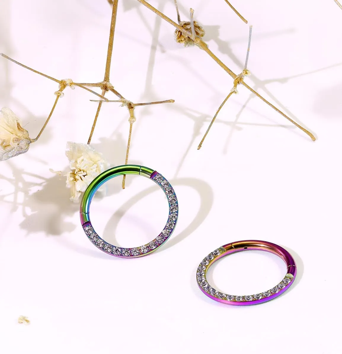 Septum Hoop Rings Piercing Jewelry 16g 8/10mm Daith Helix Earrings for Women Men Hypoallergenic Surgical Stainless Steel