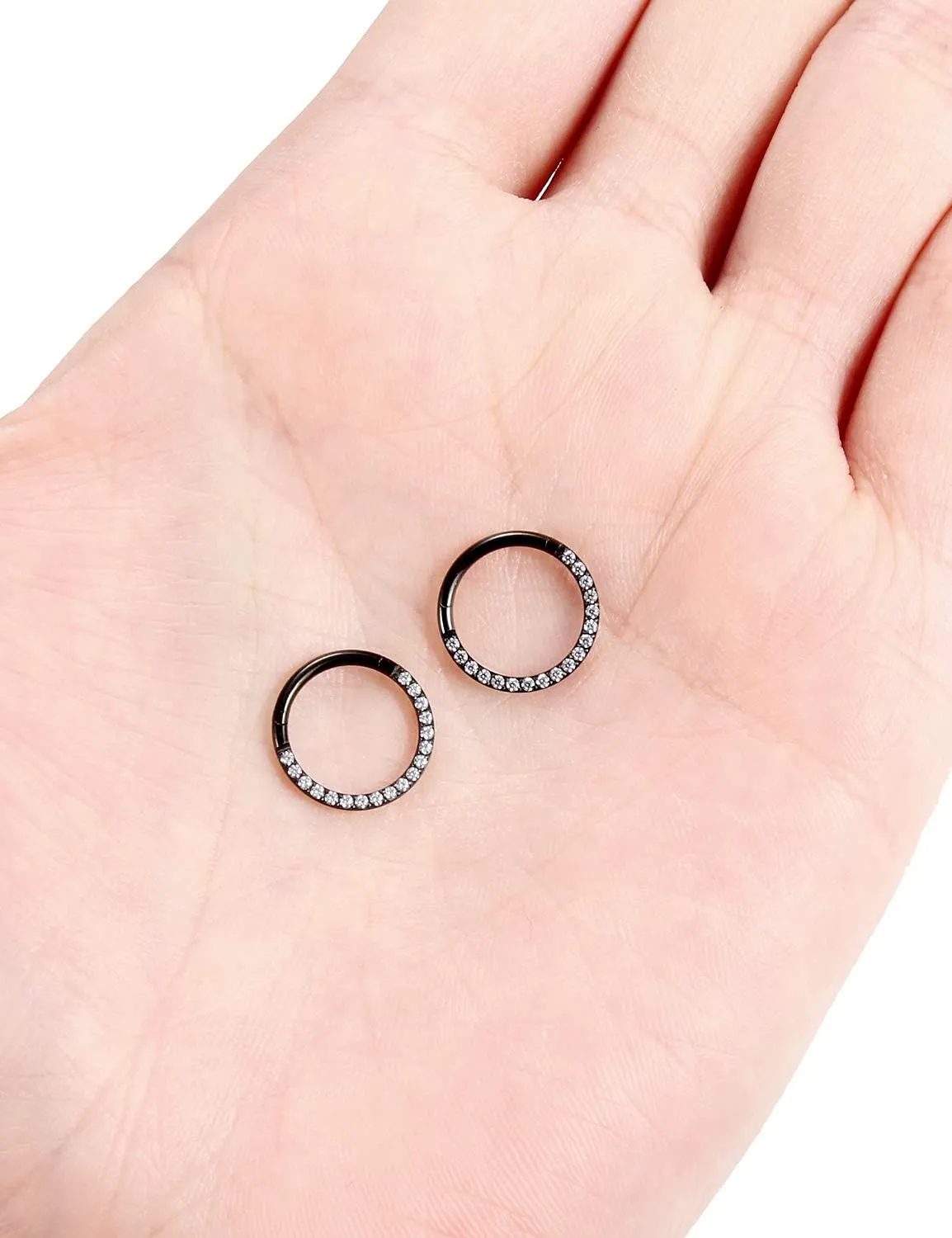 Septum Hoop Rings Piercing Jewelry 16g 8/10mm Daith Helix Earrings for Women Men Hypoallergenic Surgical Stainless Steel
