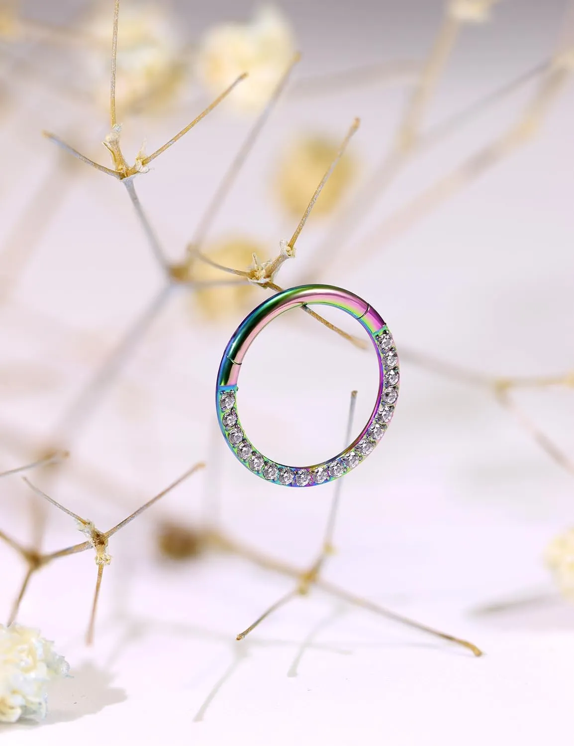 Septum Hoop Rings Piercing Jewelry 16g 8/10mm Daith Helix Earrings for Women Men Hypoallergenic Surgical Stainless Steel