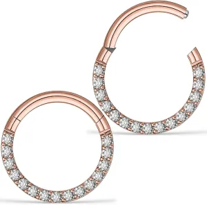 Septum Hoop Rings Piercing Jewelry 16g 8/10mm Daith Helix Earrings for Women Men Hypoallergenic Surgical Stainless Steel