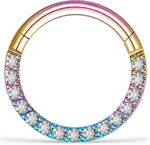 Septum Hoop Rings Piercing Jewelry 16g 8/10mm Daith Helix Earrings for Women Men Hypoallergenic Surgical Stainless Steel