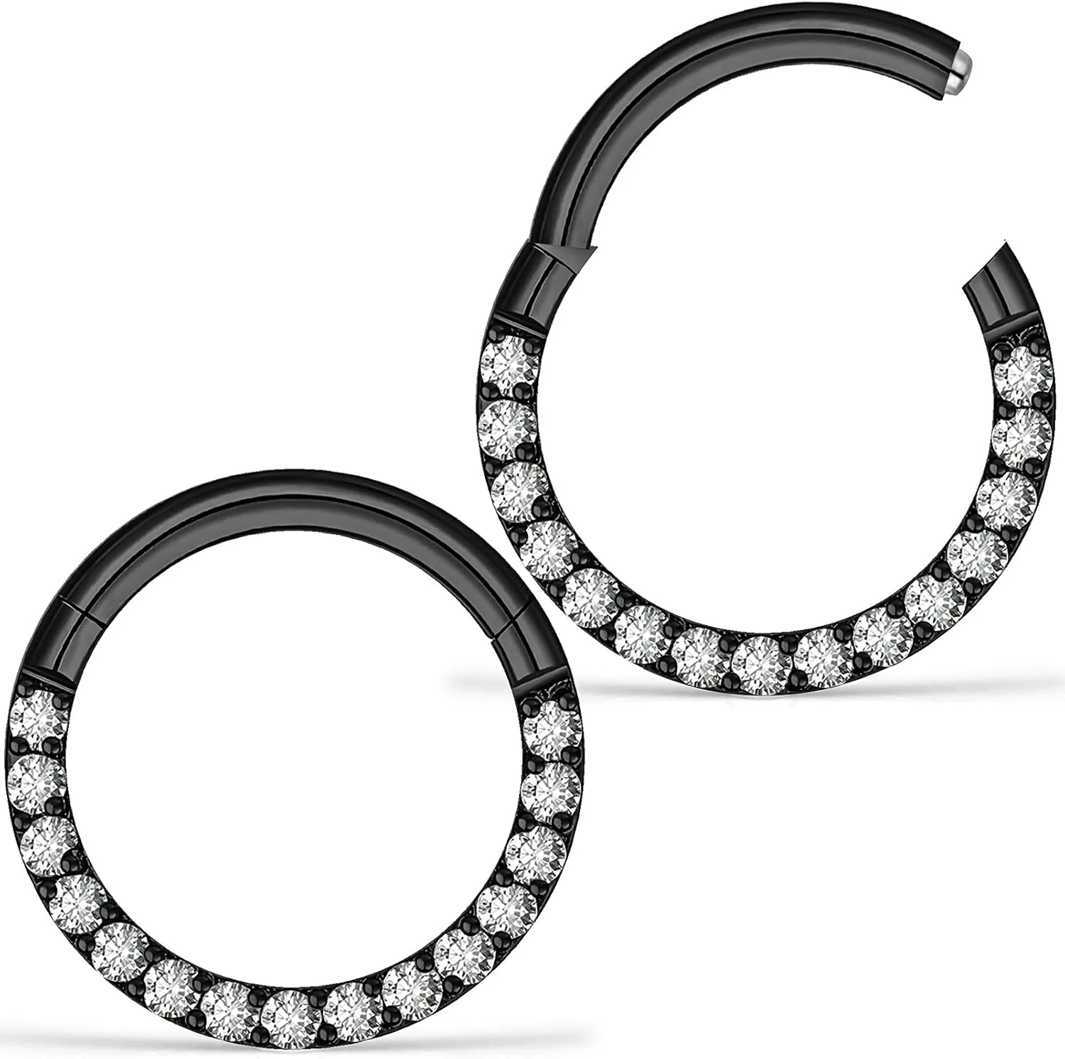 Septum Hoop Rings Piercing Jewelry 16g 8/10mm Daith Helix Earrings for Women Men Hypoallergenic Surgical Stainless Steel