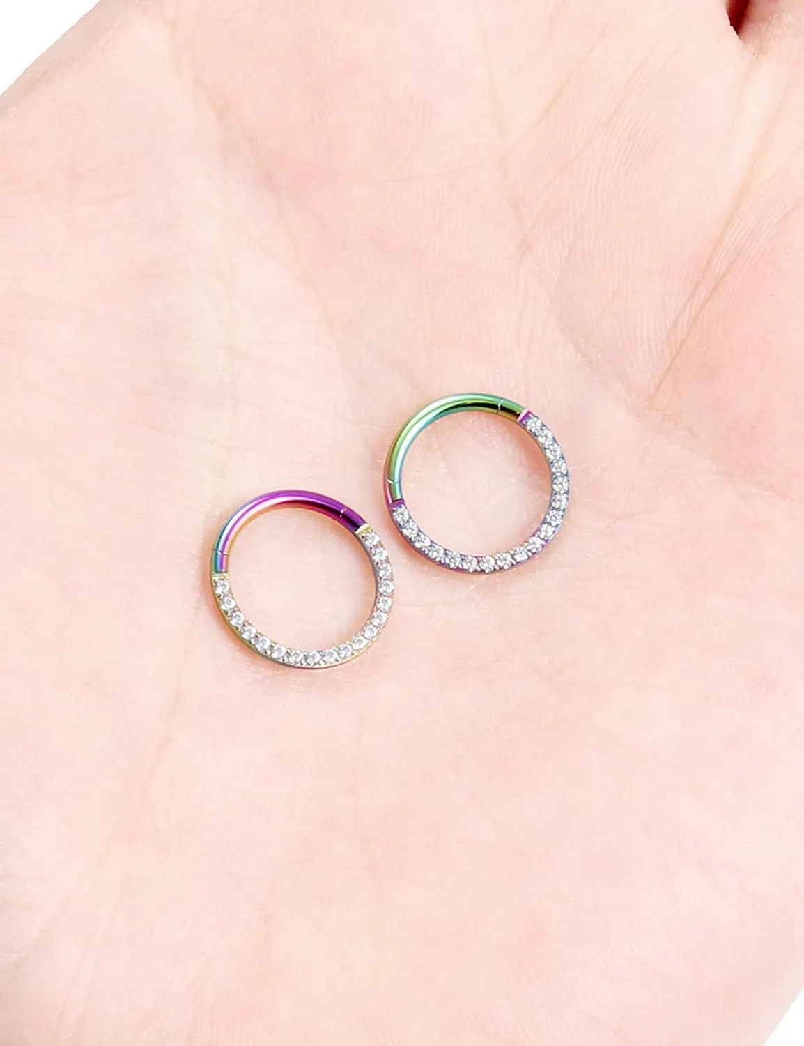 Septum Hoop Rings Piercing Jewelry 16g 8/10mm Daith Helix Earrings for Women Men Hypoallergenic Surgical Stainless Steel