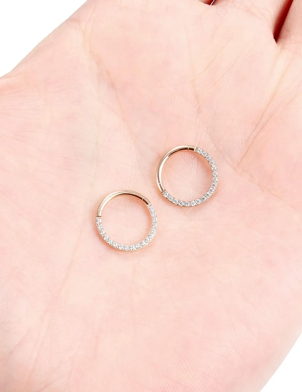 Septum Hoop Rings Piercing Jewelry 16g 8/10mm Daith Helix Earrings for Women Men Hypoallergenic Surgical Stainless Steel