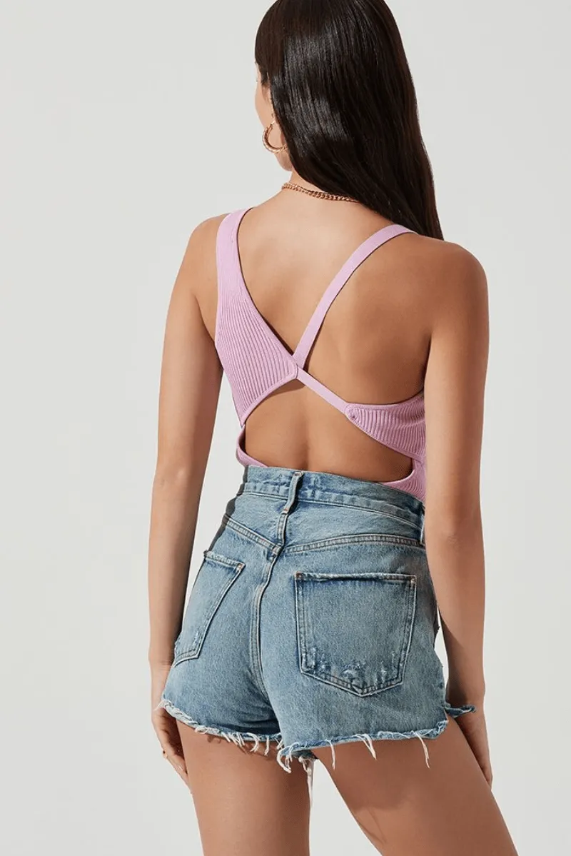 Shanice One Shoulder Bodysuit Pink